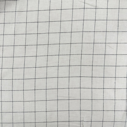 Mistral Yarn Dyed Linen Check - White & Black