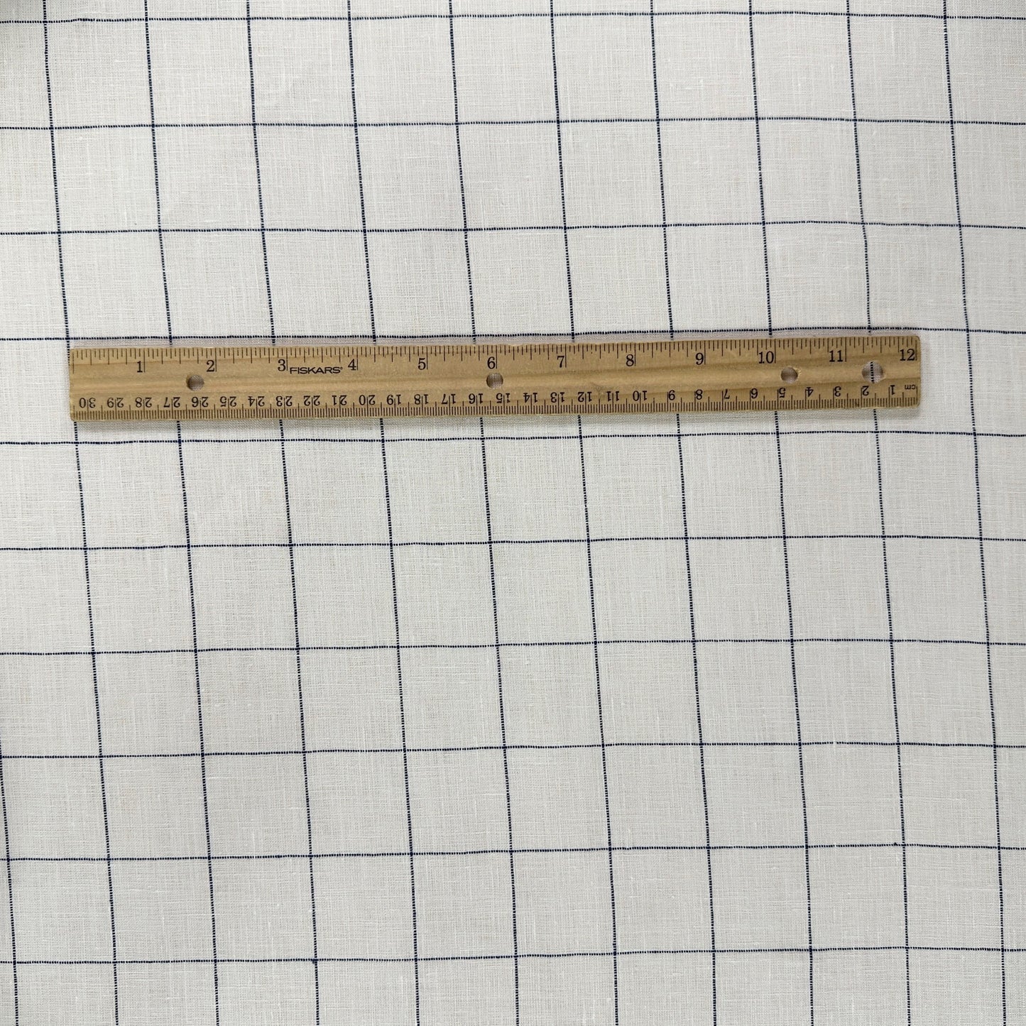 Mistral Yarn Dyed Linen Check - White & Ink
