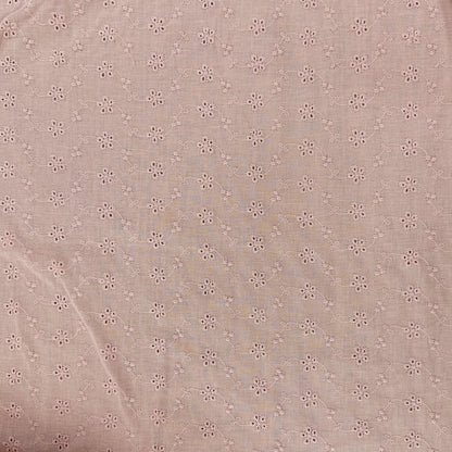 Embroidered Eyelet Cotton Voile - Flower Vines - Baby Pink