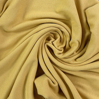 Bamboo Cotton Rib 2x2 - Golden Yellow - Ribbed Knit