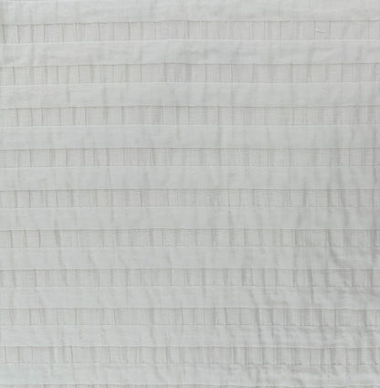 Pleated Stripe Cotton on Organza Base - Off White - Film Studio Deadstock
