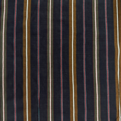 Navy Verona Stripe - Rayon Cotton Voile