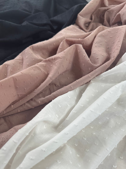 Ivory - Dotted Swiss Cotton