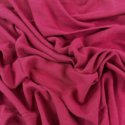 Silky Linen Viscose Noil - Raspberry
