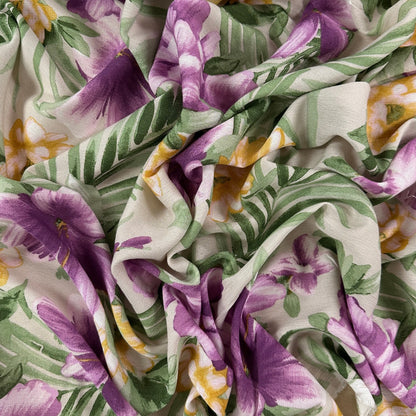 Tropical Florals - Viscose Rayon Crepon