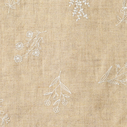 Kokka - Nuno to Muno - 100% Linen Embroidered Fabric - 1A