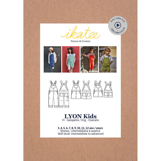 Ikatee - Lyon Kids Overalls  - 3/12 Y - Paper Sewing Pattern