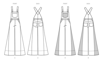 Simplicity - Misses Overalls by Alisha Grace (8-16 Misses Sizes)