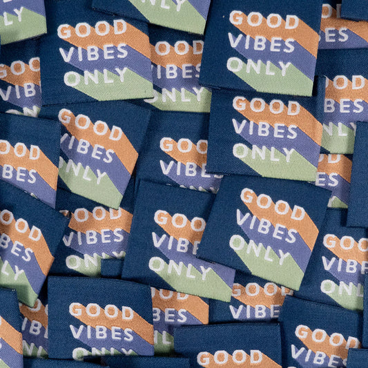 Woven Labels ©ikatee - Good vibes only - x5