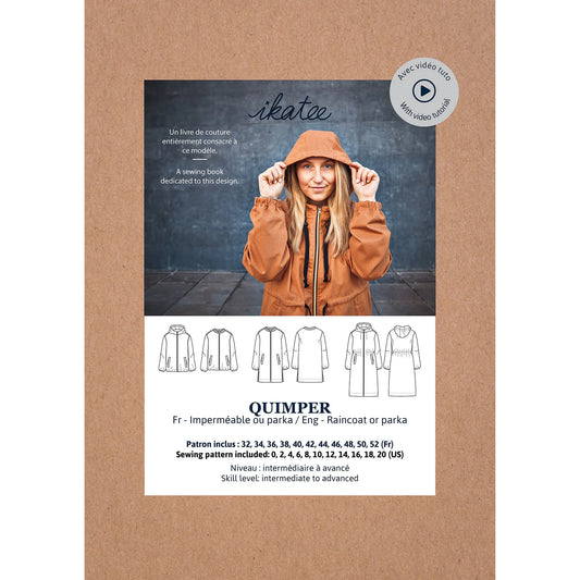 Ikatee - Quimper Adult Raincoat & Parka - Women 32-52- Paper Sewing Pattern