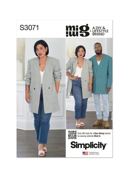 Simplicity -  Unisex Blazer by Mimi G Style