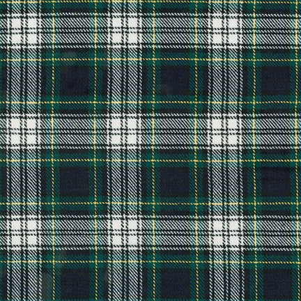 Sevenberry Classic Plaids Collection - Hunter Green - Woven Twill Fabric