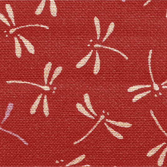 Sevenberry Woven Cotton - Dragonfly - Red