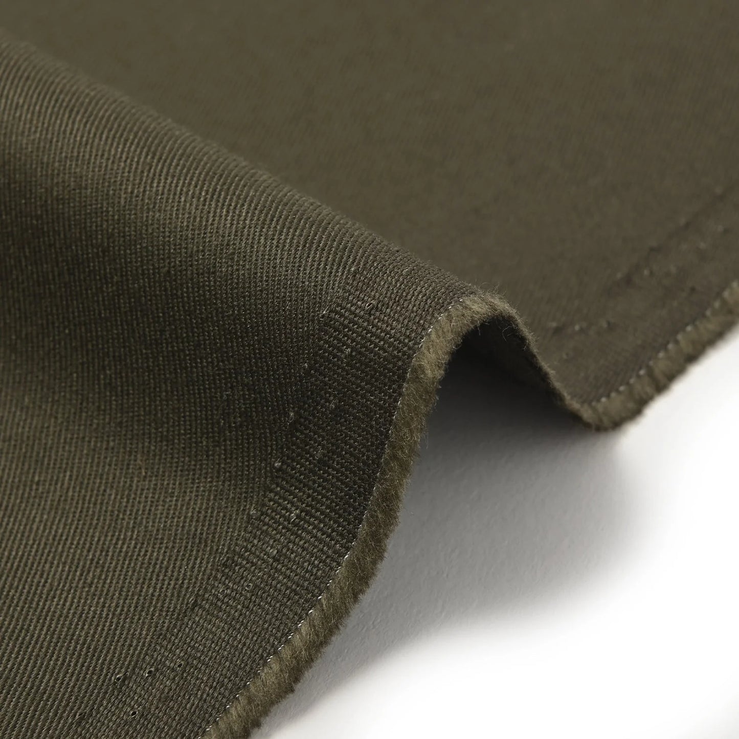 25" Remnant - Kokka - Khaki 1F - Organic Cotton Twill