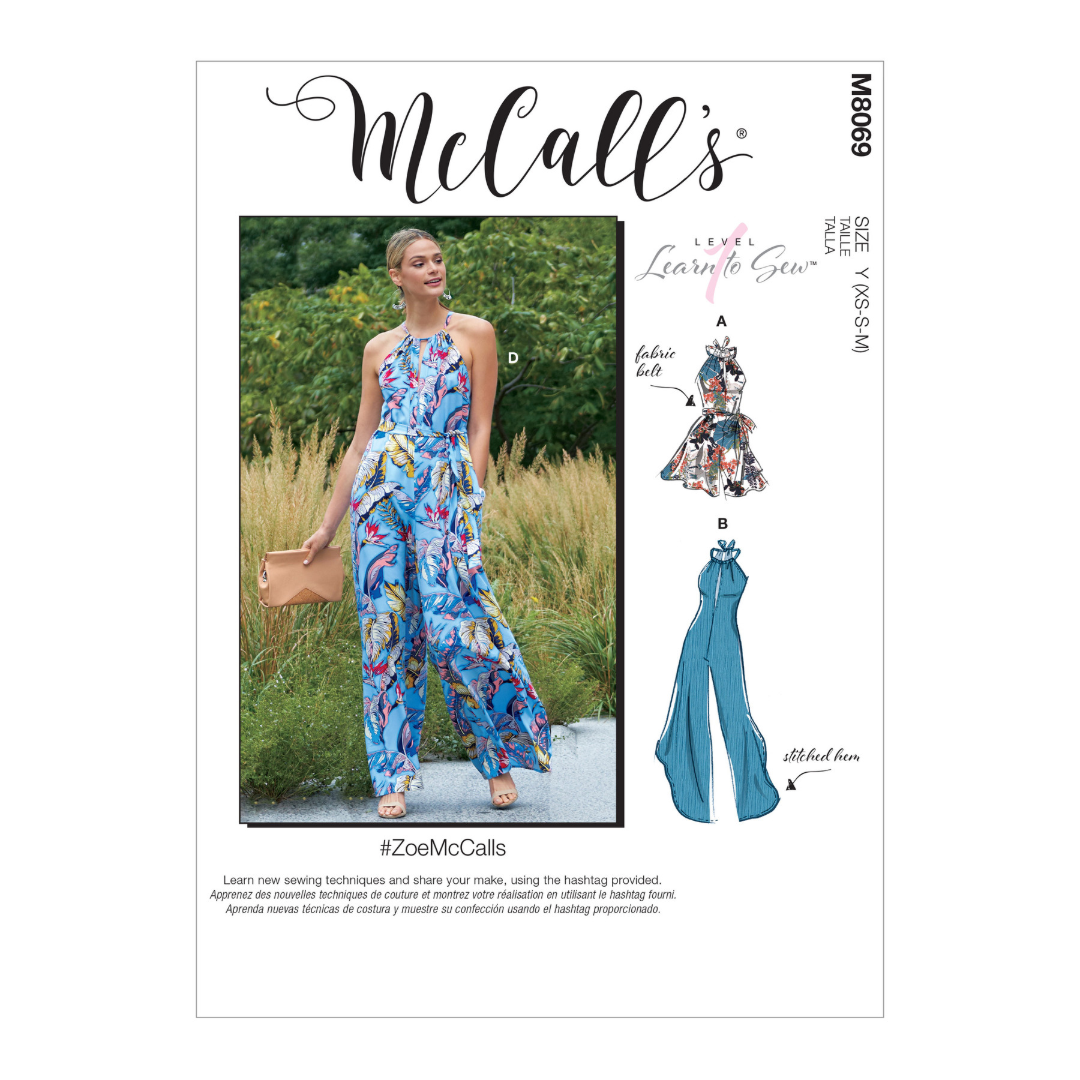 McCall's M8382 - Misses Romper, Jumpsuit & Belt (XS-S-M Misses)