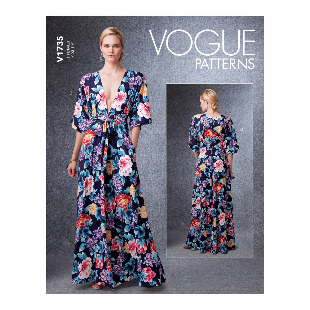 Vogue V1735 - Misses Dress  (XS-S-M Misses)