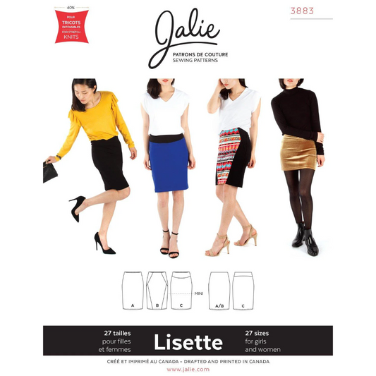 Jalie - 3883 - LISETTE Pull-on Pencil Skirt