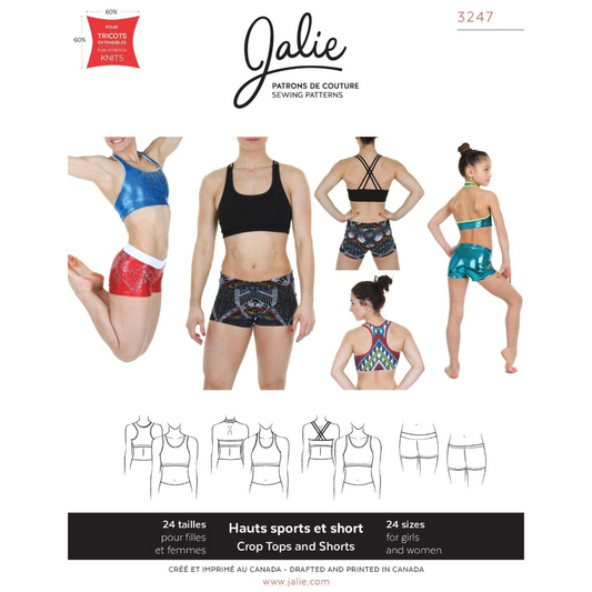 Jalie - 3247 - Cropped Tops and Gym Shorts