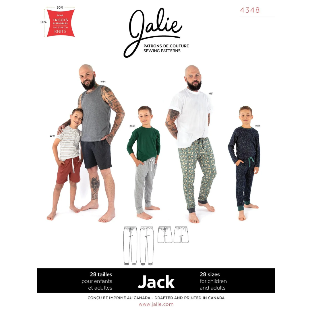 Jalie - 4348 - JACK Pull-on Lounge Pants & Shorts