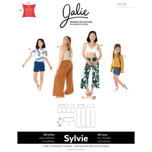Jalie - 4129 - SYLVIE Knit Shorts and Wide-leg Pants