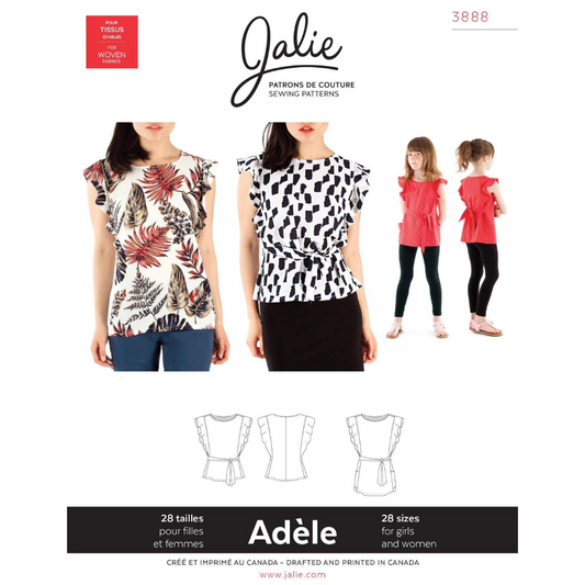 Jalie - 3888 - ADÈLE Flutter Sleeve Top and Tunic