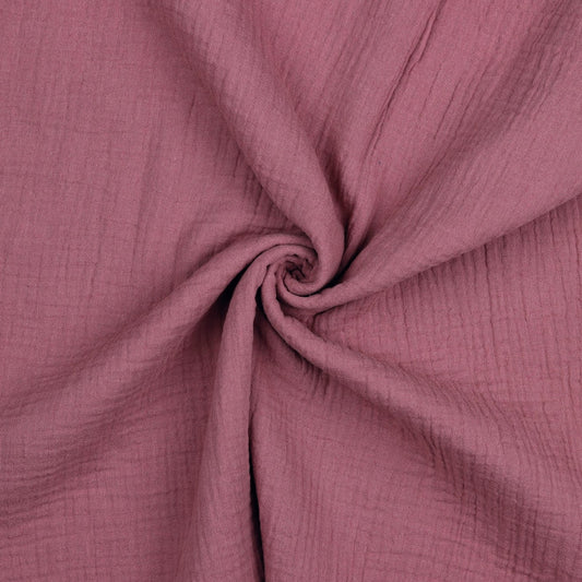 Double Gauze Fabric - Mauve -  OEKO-TEX 100