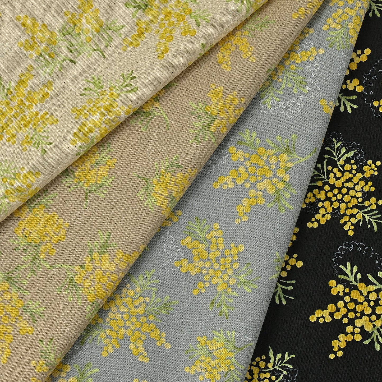 Kokka - Mimosa - 1A - Cotton Linen Sheeting