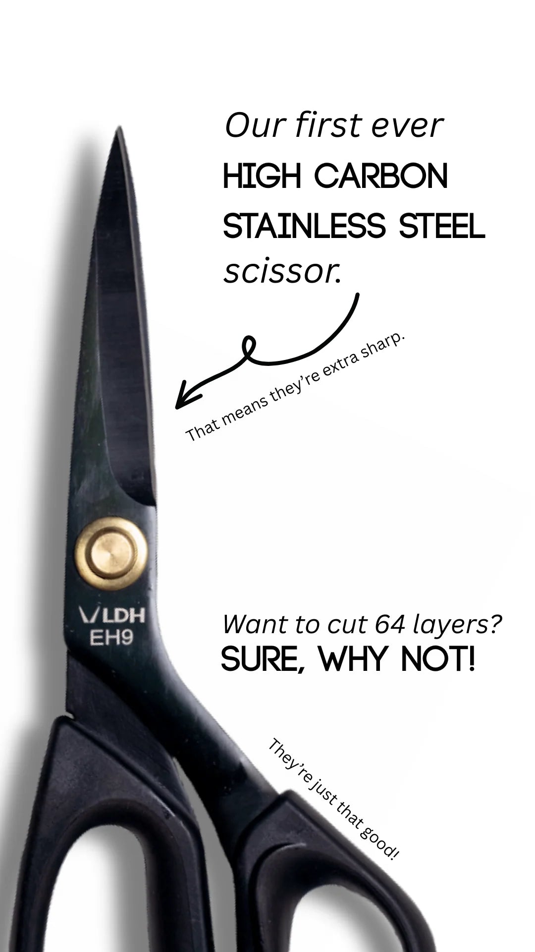 LDH Midnight Edition Ergonomic Scissors - 9"