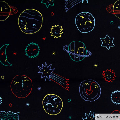 Galaxy Emotions - Cotton Poplin