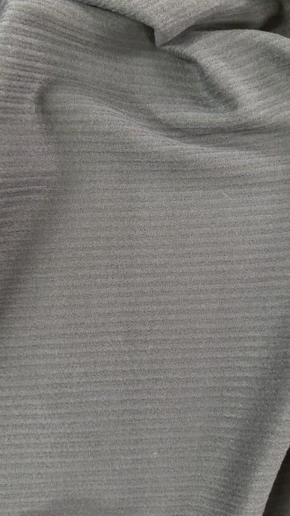 Wool Corduroy Texture Overcoating - Dark Navy - Film Studio Deadstock