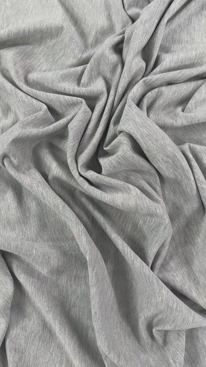 Bamboo Merino Sweatshirt Fleece - Light Heathered Grey