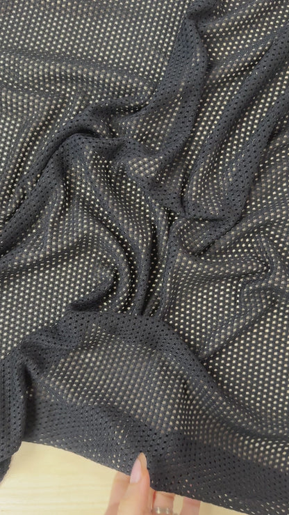 Fine Mesh Sweater Knit - Modal - Black
