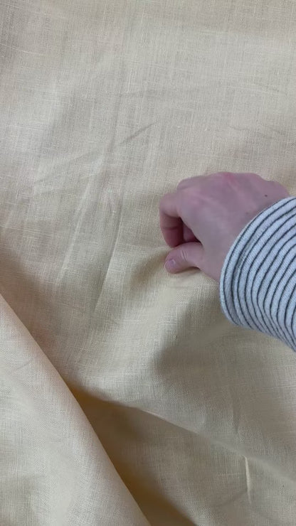 Butter Yellow - Linen Fabric - Film Studio Deadstock