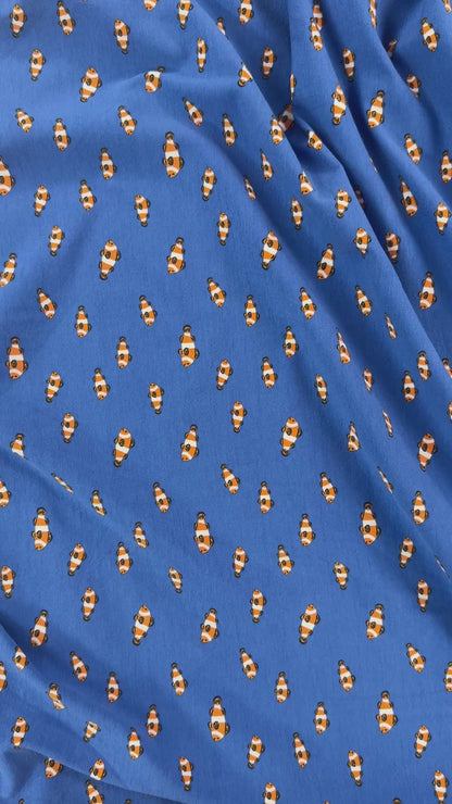 Cotton Jersey Knit - Clown Fish