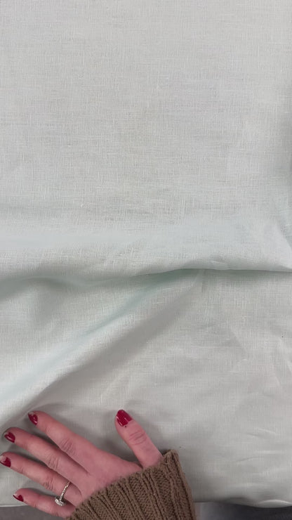 Linen Fabric - Robin's Egg Blue - Deadstock