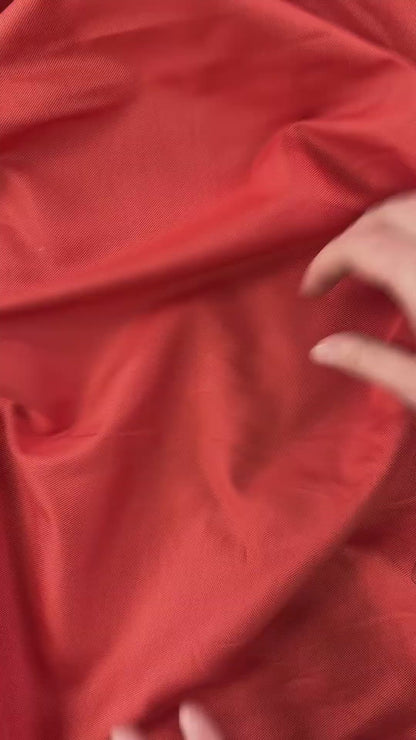 Cotton Diamond Weave Fine Shirting - Tangerine - Film Studio Deadstock