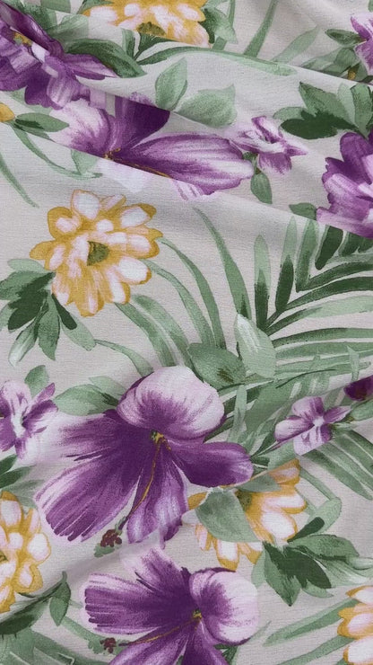 Tropical Florals - Viscose Rayon Crepon