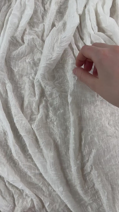 Ivory - Polyester Slub Knit - Film Studio Deadstock