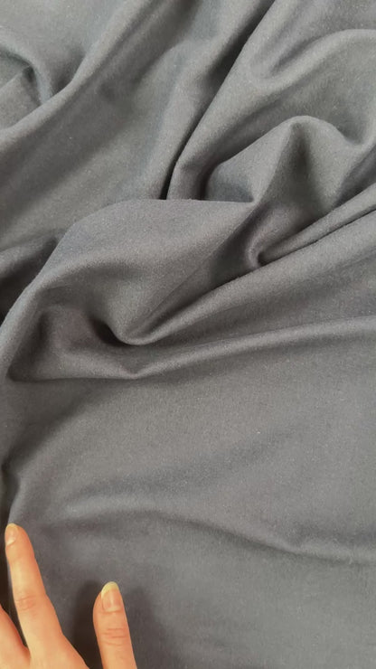 Organic Cotton Brushed Twill - Navy - Film Studio Deadstock