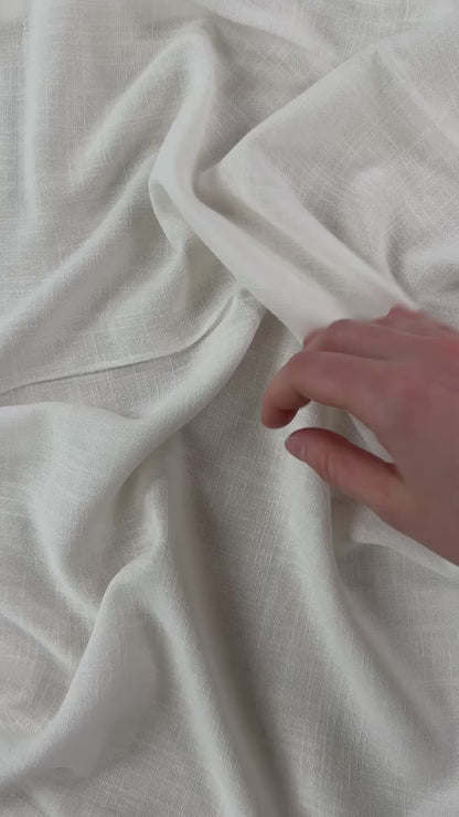 Silky Linen Viscose Noil - Off White