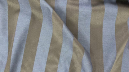 Yarn Dyed Wool Viscose Stripe - Black & Blue - Film Studio Deadstock