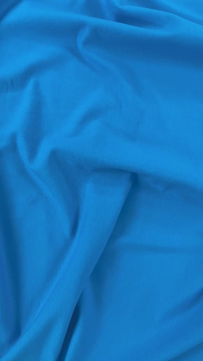 Bamboo Cotton Sweatshirt Fleece - Turquoise Blue