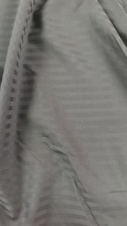 Tone on Tone Striped Italian Mohair Twill - Black  - Film Studio Deadstock