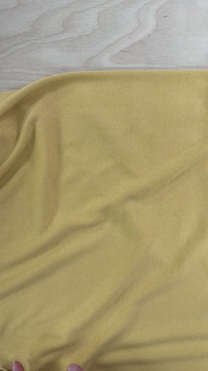 Bamboo Cotton Rib 2x2 - Golden Yellow - Ribbed Knit