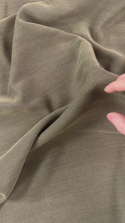 Yarn Dyed Rayon Twill - Brown & Beige- Film Studio Deadstock
