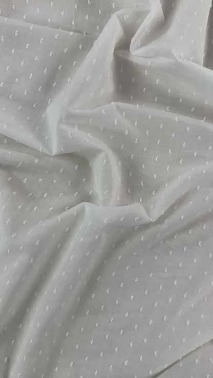 Ivory - Dotted Swiss Cotton