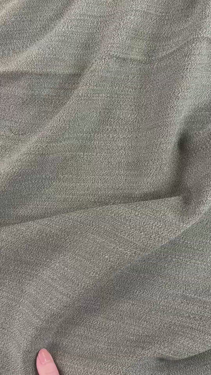 Yarn Dyed Wool Twill - Heathered Brown - Film Studio Deadstock