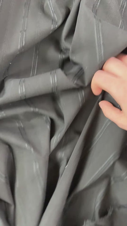 Stretch Striped Cotton Viscose - Black - Film Studio Deadstock