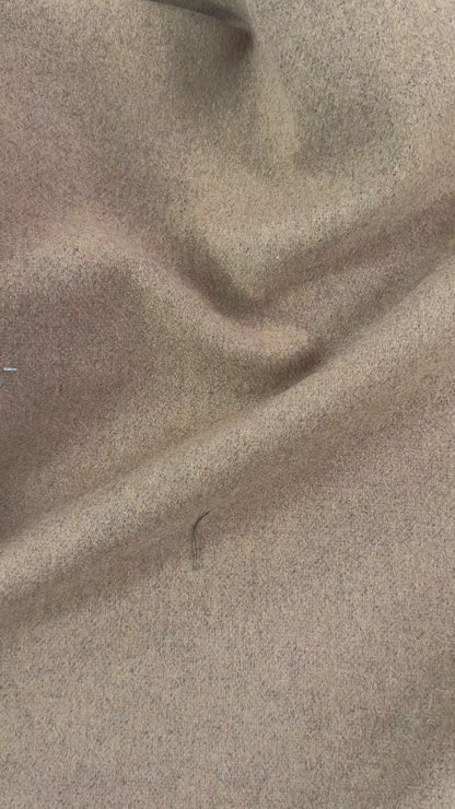 Reversible Wool Double Cloth Coating -  Brown / Tan - Film Studio Deadstock