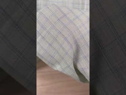 Yarn Dyed European Linen - Pale Aquamarine Plaid - 59"